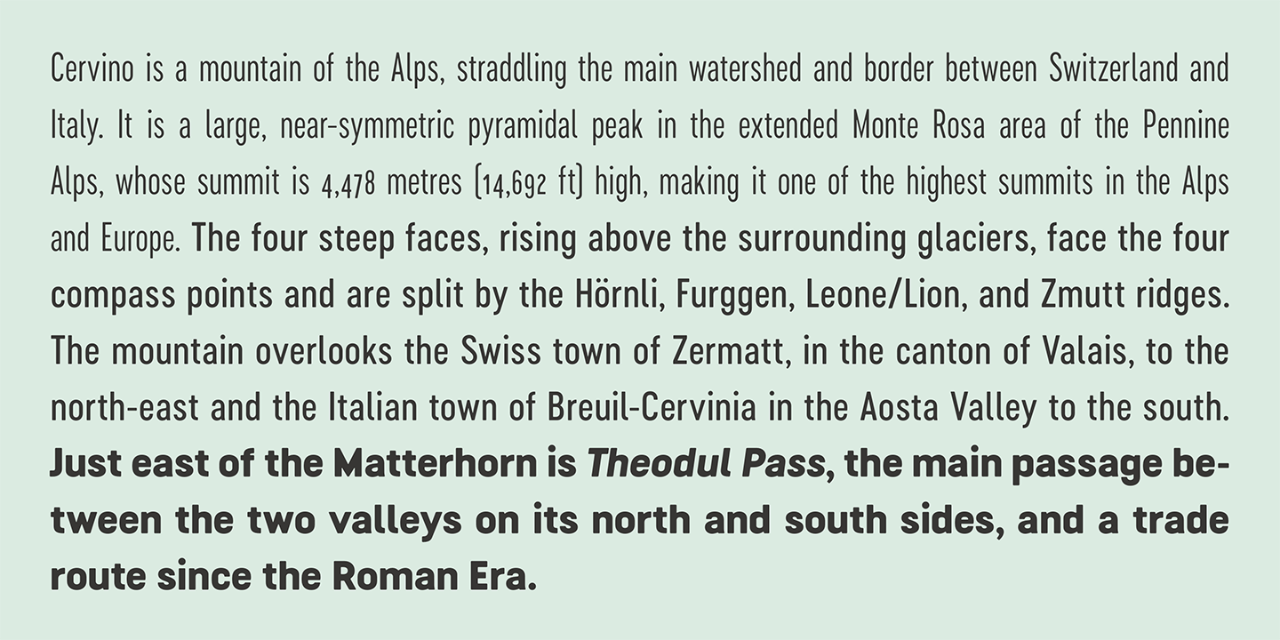 Cervino Condensed